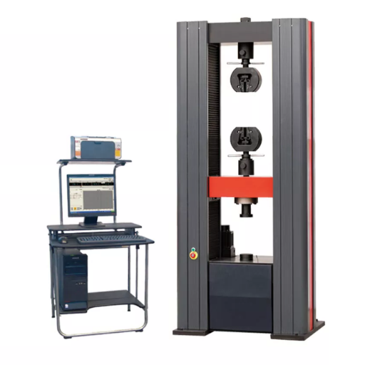How does the compression testing machine differ from a tensile test machine?